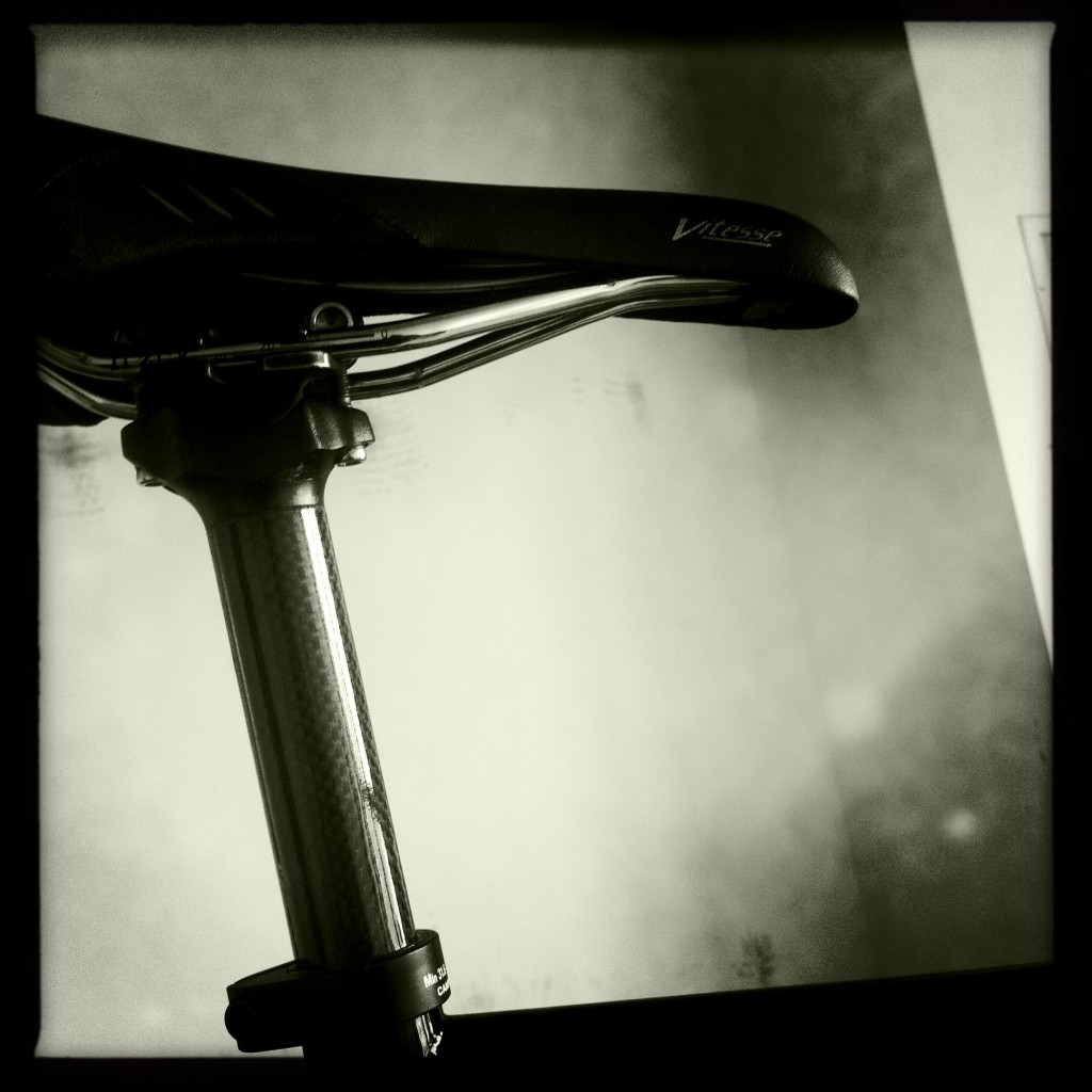 Clear coated seat post Clear coated seat post